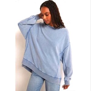 Z Supply Light Blue Crewneck Sweatshirt M